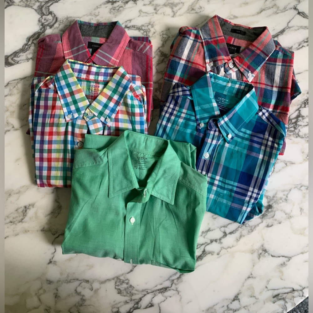 Bundle of Five J.Crew Men’s long-sleeve button down shirts